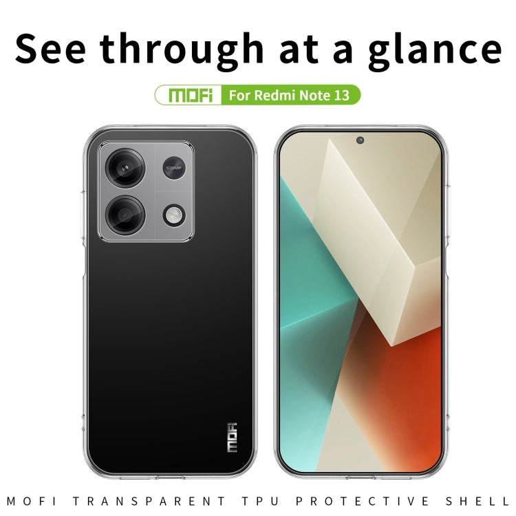 For Xiaomi Redmi Note 13 5G MOFI Ming Series Ultra-thin TPU Phone Case(Transparent) - free shipping - PMC TechLife - Order now!