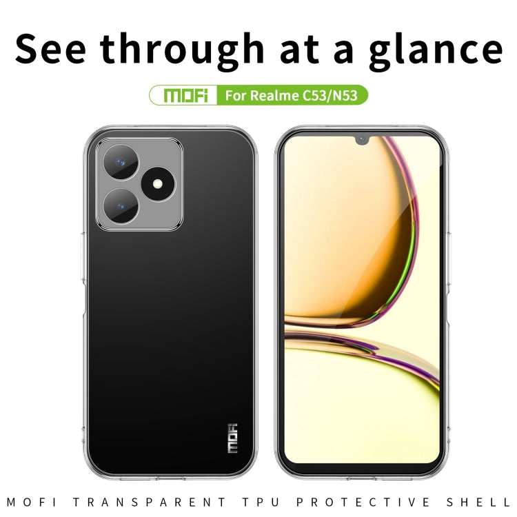 For Realme C53 / Narzo N53 MOFI Ming Series Ultra-thin TPU Phone Case(Transparent) - free shipping - PMC TechLife - Order now!