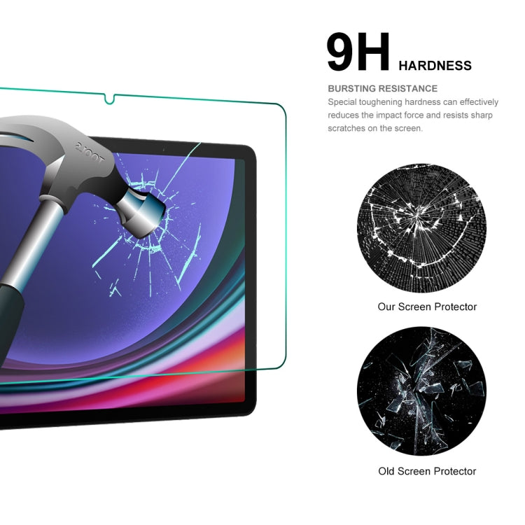For Samsung Galaxy Tab S9+ / S9 FE+ 12.4 ENKAY Hat-Prince 0.33mm Explosion-proof Tempered Glass Film