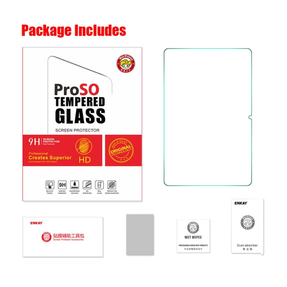 For Samsung Galaxy Tab S9+ / S9 FE+ 12.4 ENKAY Hat-Prince 0.33mm Explosion-proof Tempered Glass Film