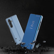 For Samsung Galaxy S25 Ultra 5G Plated Mirror Horizontal Flip Leather Phone Case with Holder(Rose Gold)