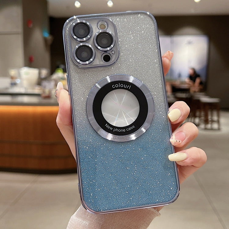 For iPhone 16 Pro Gradient Glitter Electroplating MagSafe TPU Phone Case(Blue) - iPhone 16 Pro Cases by PMC TechLife | Online Shopping South Africa | PMC TechLife | Buy Now Pay Later Mobicred