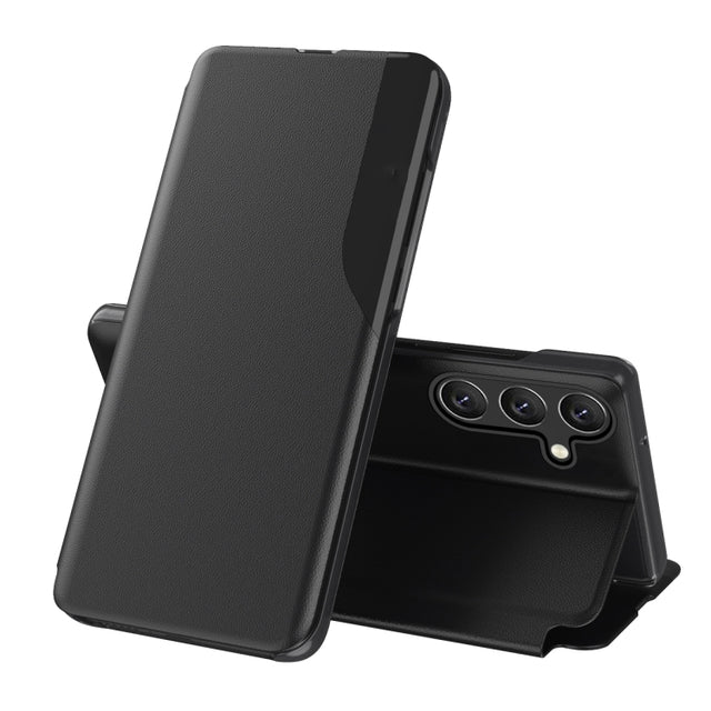 For Samsung Galaxy S25+ 5G Attraction Flip Holder Leather Phone Case(Black)