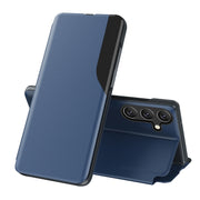 For Samsung Galaxy S25+ 5G Attraction Flip Holder Leather Phone Case(Sapphire Blue)