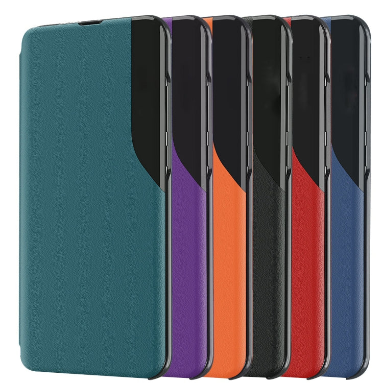 For Samsung Galaxy S25 Ultra 5G Attraction Flip Holder Leather Phone Case(Indigo)