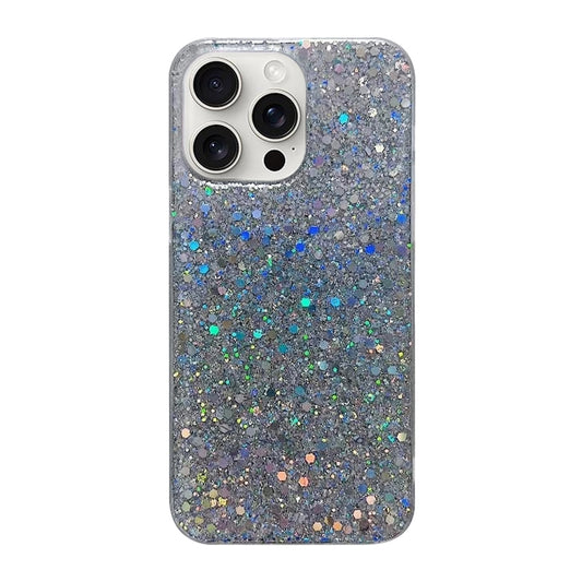 For iPhone 16 Pro Glitter Sequins Epoxy TPU Phone Case(Silver) - iPhone 16 Pro Cases by PMC Jewellery | Online Shopping South Africa | PMC Jewellery | Buy Now Pay Later Mobicred