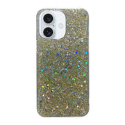 For iPhone 16 Plus Glitter Sequins Epoxy TPU Phone Case(Gold)