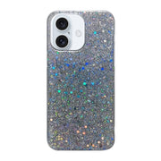 For iPhone 16 Plus Glitter Sequins Epoxy TPU Phone Case(Silver)