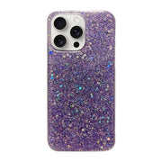 For iPhone 16 Pro Max Glitter Sequins Epoxy TPU Phone Case(Purple)