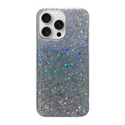 For iPhone 16 Pro Max Glitter Sequins Epoxy TPU Phone Case(Silver)
