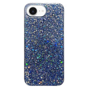 For iPhone 16e Glitter Sequins Epoxy TPU Phone Case(Blue)