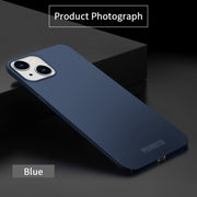 For iPhone 15 PINWUYO Micro-Frosted PC Ultra-thin Hard Phone Case with Magsafe Magnetic Ring(Blue)