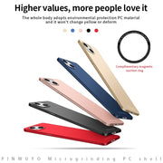 For iPhone 15 PINWUYO Micro-Frosted PC Ultra-thin Hard Phone Case with Magsafe Magnetic Ring(Blue)