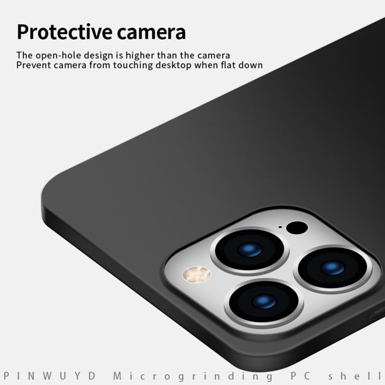 For iPhone 15 Pro Max PINWUYO Micro-Frosted PC Ultra-thin Hard Phone Case with Magsafe Magnetic Ring(Red)
