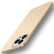 For iPhone 15 Pro Max PINWUYO Micro-Frosted PC Ultra-thin Hard Phone Case with Magsafe Magnetic Ring(Gold)