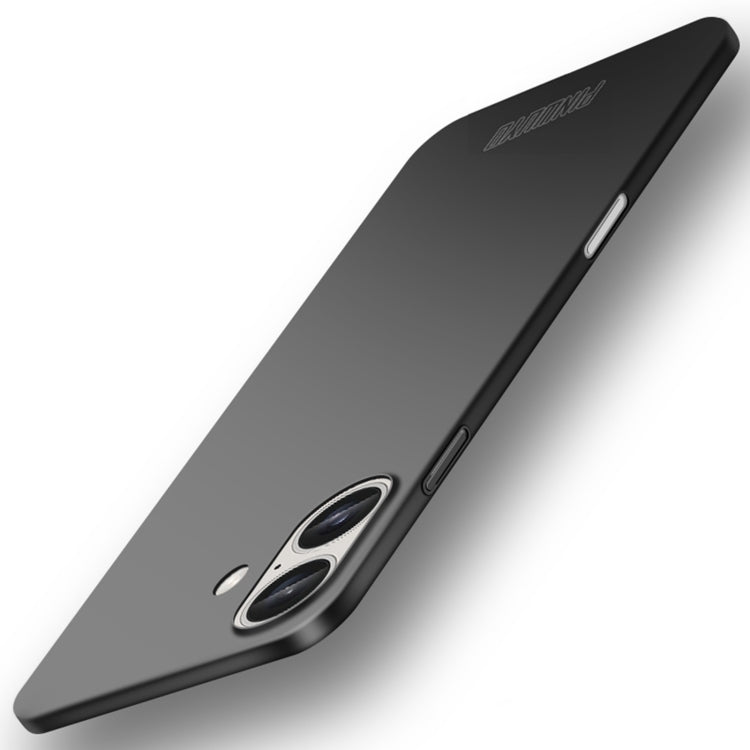 For iPhone 16 PINWUYO Micro-Frosted PC Ultra-thin Hard Phone Case with Magsafe Magnetic Ring(Black) - iPhone 16 Cases by PINWUYO | Online Shopping South Africa | PMC TechLife | Buy Now Pay Later Mobicred