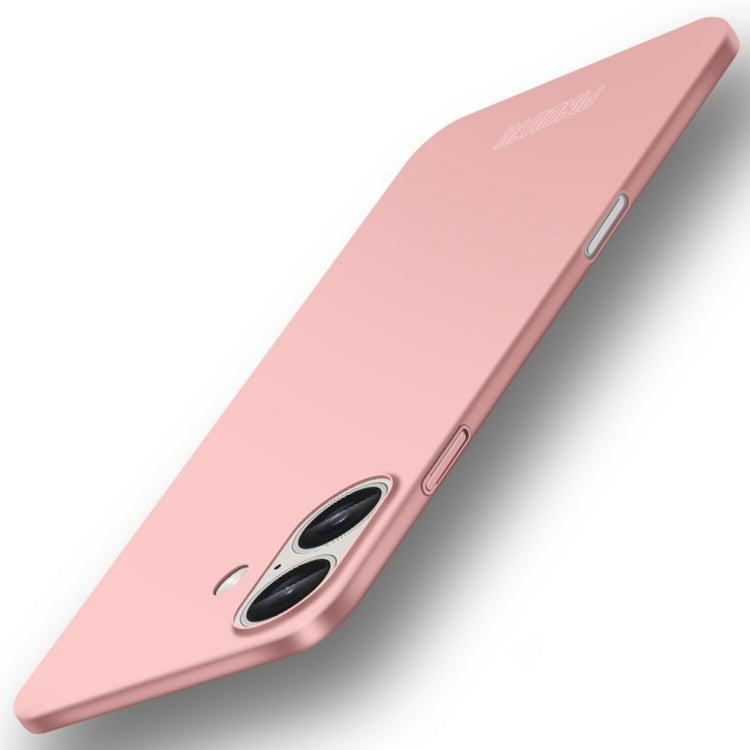 For iPhone 16 PINWUYO Micro-Frosted PC Ultra-thin Hard Phone Case with Magsafe Magnetic Ring(Rose Gold) - free shipping - PMC TechLife - Order now!