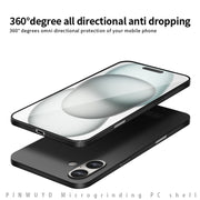 For iPhone 16 Plus PINWUYO Micro-Frosted PC Ultra-thin Hard Phone Case with Magsafe Magnetic Ring(Blue)