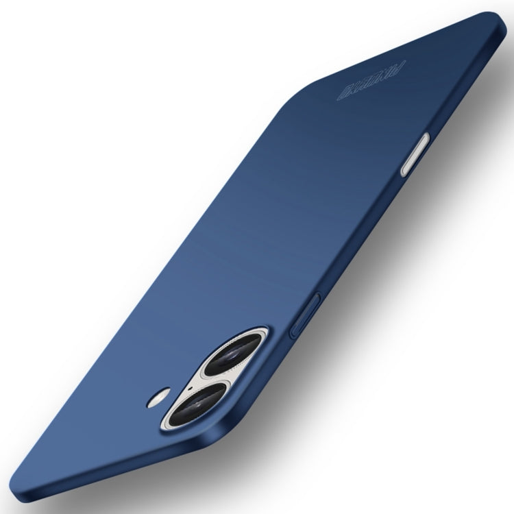 For iPhone 16 Plus PINWUYO Micro-Frosted PC Ultra-thin Hard Phone Case with Magsafe Magnetic Ring(Blue) - free shipping - PMC TechLife - Order now!