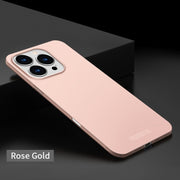 For iPhone 16 Pro PINWUYO Micro-Frosted PC Ultra-thin Hard Phone Case with Magsafe Magnetic Ring(Rose Gold)