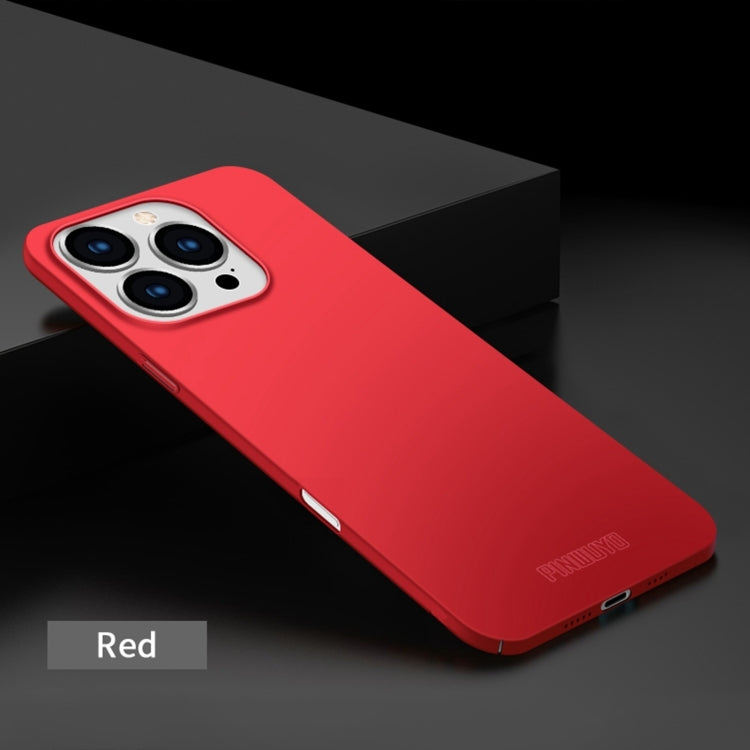 For iPhone 16 Pro Max PINWUYO Micro-Frosted PC Ultra-thin Hard Phone Case with Magsafe Magnetic Ring(Red) - free shipping - PMC Jewellery - Order now!