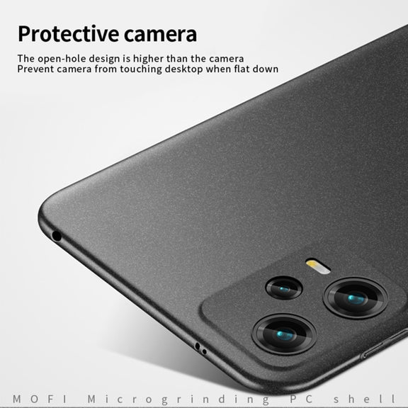 For Xiaomi Redmi Note 12 Global /Poco X5 5G MOFI Fandun Series Frosted PC Ultra-thin All-inclusive Phone Case(Black)