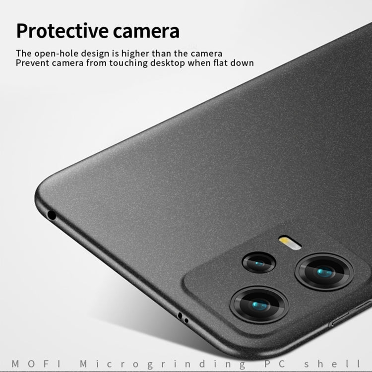 For Xiaomi Redmi Note 12 Global /Poco X5 5G MOFI Fandun Series Frosted PC Ultra-thin All-inclusive Phone Case(Black)