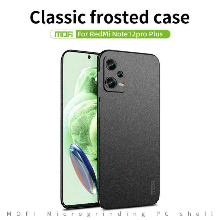 For Xiaomi Redmi Note 12 Pro+ Global MOFI Fandun Series Frosted PC Ultra-thin All-inclusive Phone Case(Gray) - Xiaomi Cases by MOFI | Online Shopping South Africa | PMC TechLife