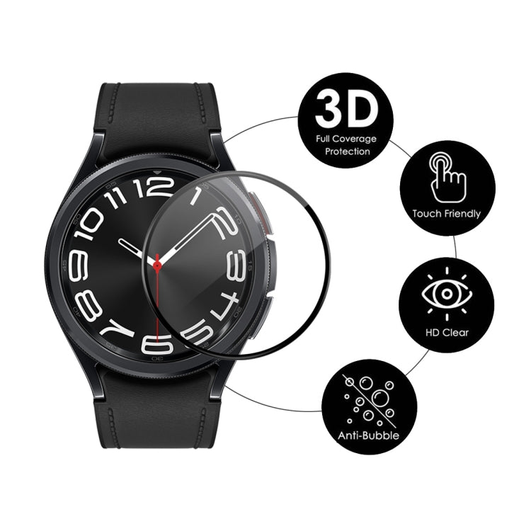For Samsung Galaxy Watch6 Classic 43mm 2pcs ENKAY 3D Full Coverage Soft PC Edge PMMA HD Screen Film