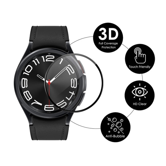 For Samsung Galaxy Watch6 Classic 43mm 5pcs ENKAY 3D Full Coverage Soft PC Edge PMMA HD Screen Film