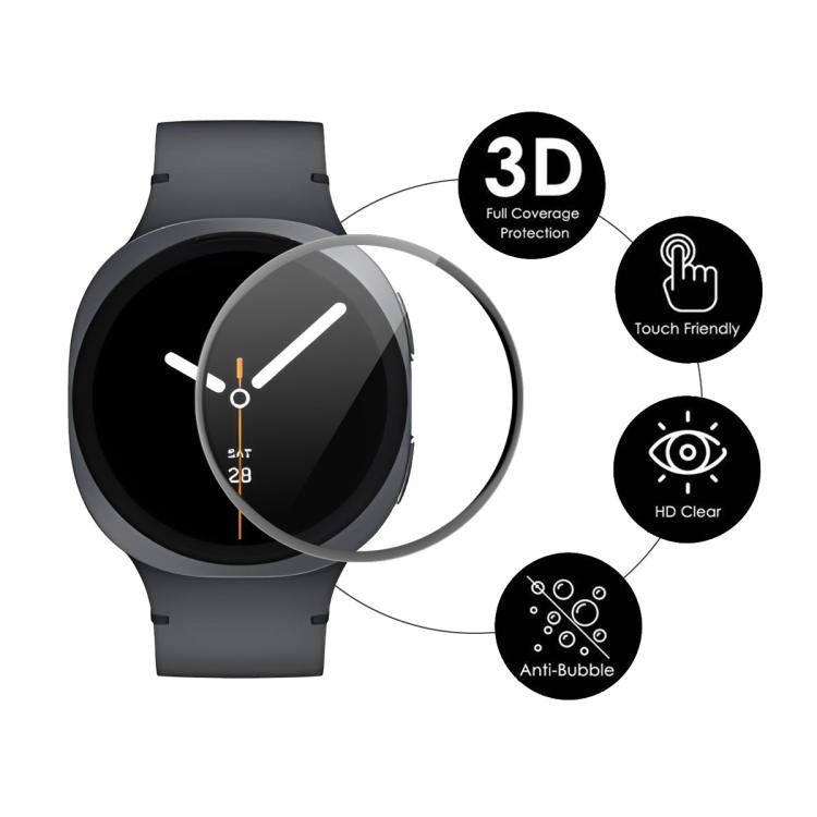 For Samsung Galaxy Watch8 44mm 5pcs ENKAY 3D Full Coverage Soft PC Edge PMMA HD Screen Film