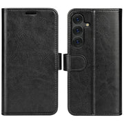 For Samsung Galaxy S25 5G R64 Texture Horizontal Flip Leather Phone Case(Black)