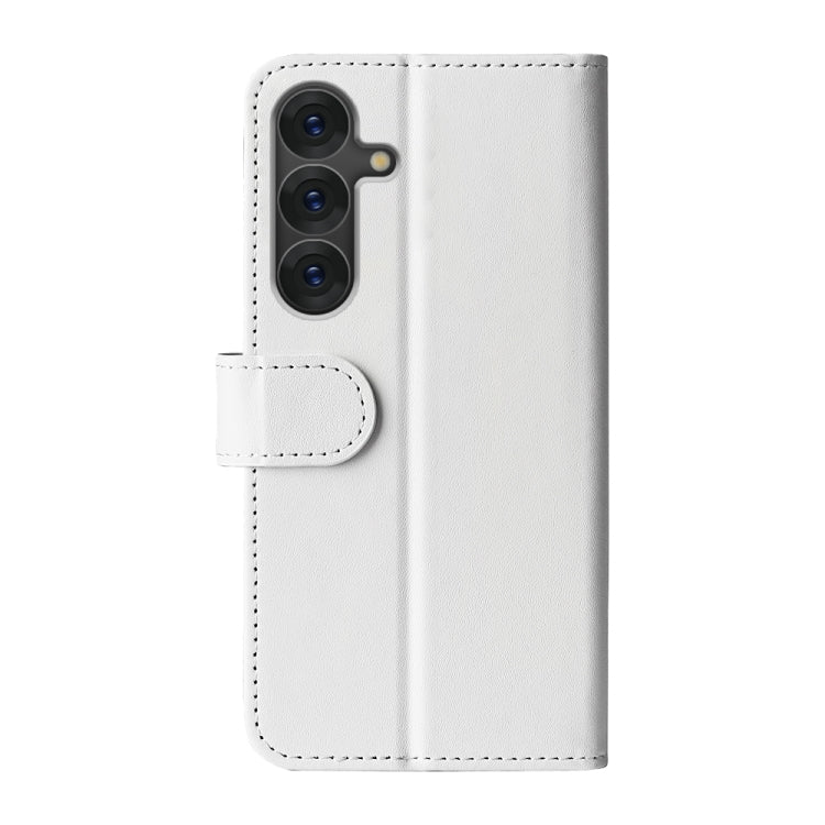For Samsung Galaxy S25 5G R64 Texture Horizontal Flip Leather Phone Case(White)