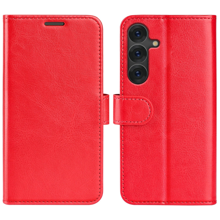 For Samsung Galaxy S25 5G R64 Texture Horizontal Flip Leather Phone Case(Red) - Galaxy S25 5G Cases by PMC Jewellery | Online Shopping South Africa | PMC Jewellery | Buy Now Pay Later Mobicred