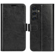 For Samsung Galaxy S25+ 5G R64 Texture Horizontal Flip Leather Phone Case(Black) - Galaxy S25+ 5G Cases by PMC Jewellery | Online Shopping South Africa | PMC Jewellery | Buy Now Pay Later Mobicred