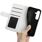 For Samsung Galaxy S25+ 5G R64 Texture Horizontal Flip Leather Phone Case(White)
