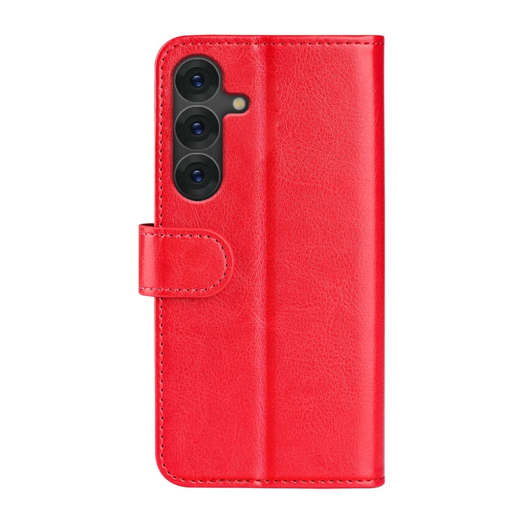 For Samsung Galaxy S25+ 5G R64 Texture Horizontal Flip Leather Phone Case(Red)