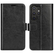 For Samsung Galaxy S25 Ultra 5G R64 Texture Horizontal Flip Leather Phone Case(Black)