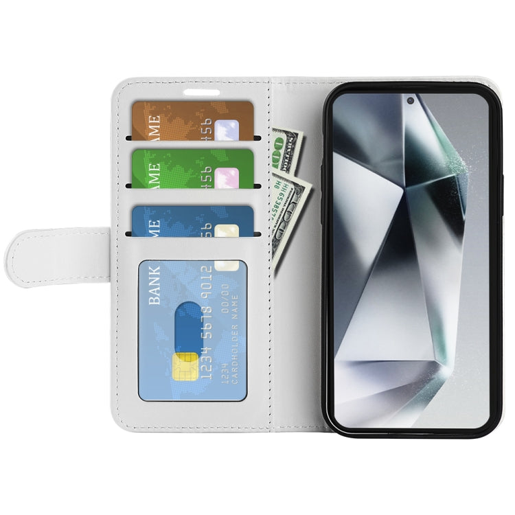 For Samsung Galaxy S25 Ultra 5G R64 Texture Horizontal Flip Leather Phone Case(White)