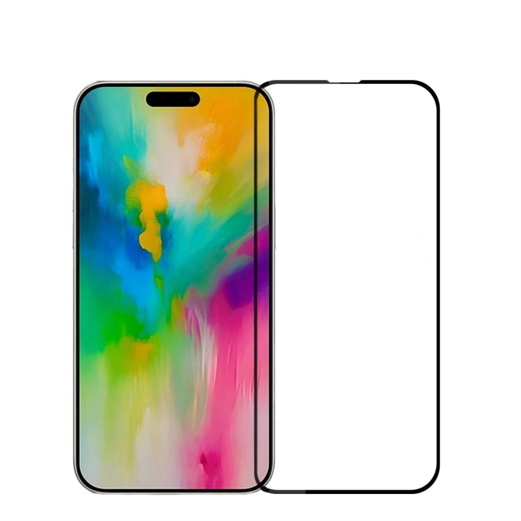 For iPhone 16 Pro PINWUYO 9H 2.5D Full Screen Tempered Glass Film(Black) - iPhone 16 Pro Tempered Glass by PINWUYO | Online Shopping South Africa | PMC TechLife | Buy Now Pay Later Mobicred