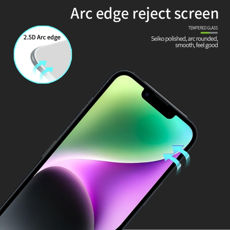 For iPhone 16e PINWUYO 9H 2.5D Full Screen Tempered Glass Film(Black) - iPhone 16e Tempered Glass by PINWUYO | Online Shopping South Africa | PMC TechLife | Buy Now Pay Later Mobicred