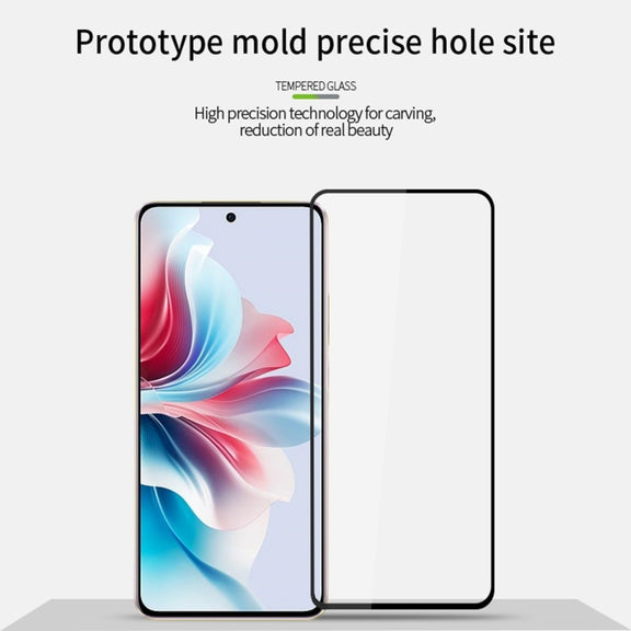 For OPPO Reno11 F PINWUYO 9H 2.5D Full Screen Tempered Glass Film(Black)