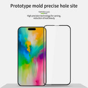 For iPhone 16 Pro MOFI 9H 2.5D Full Screen Tempered Glass Film(Black)