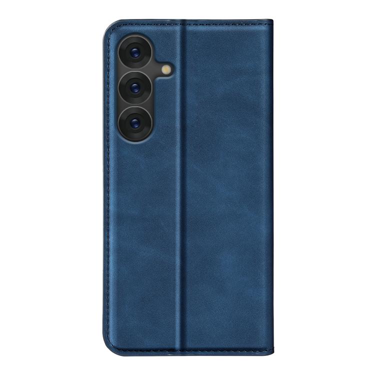 For Samsung Galaxy S25+ 5G Retro-skin Magnetic Suction Leather Phone Case(Dark Blue) - free shipping - PMC Jewellery - Order now!