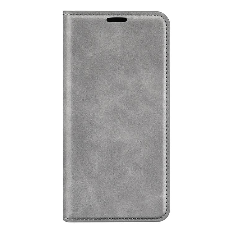 For Samsung Galaxy S25 Ultra 5G Retro-skin Magnetic Suction Leather Phone Case(Grey) - Galaxy S25 Ultra 5G Cases by PMC Jewellery | Online Shopping South Africa | PMC Jewellery | Buy Now Pay Later Mobicred