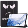 For Samsung Galaxy Tab S9 JUNSUNMAY Custer Painted 3-Fold Stand Leather Smart Tablet Case(Big Eye) - Galaxy Tab S9 Cases by JUNSUNMAY | Online Shopping South Africa | PMC TechLife | Buy Now Pay Later Mobicred