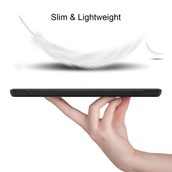 For Samsung Galaxy Tab S9 FE+ 12.4 JUNSUNMAY Custer Painted 3-Fold Stand Leather Smart Tablet Case(Big Eye)