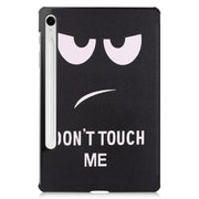 For Samsung Galaxy Tab S9 FE 10.9 JUNSUNMAY Custer Painted 3-Fold Stand Leather Smart Tablet Case(Big Eye)
