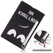 For Samsung Galaxy Tab S9 FE 10.9 JUNSUNMAY Custer Painted 3-Fold Stand Leather Smart Tablet Case(Big Eye)