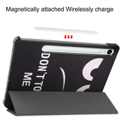 For Samsung Galaxy Tab S9 FE 10.9 JUNSUNMAY Custer Painted 3-Fold Stand Leather Smart Tablet Case(Big Eye)